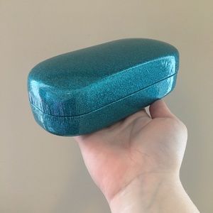 Sparkly Blue Sunglasses Case